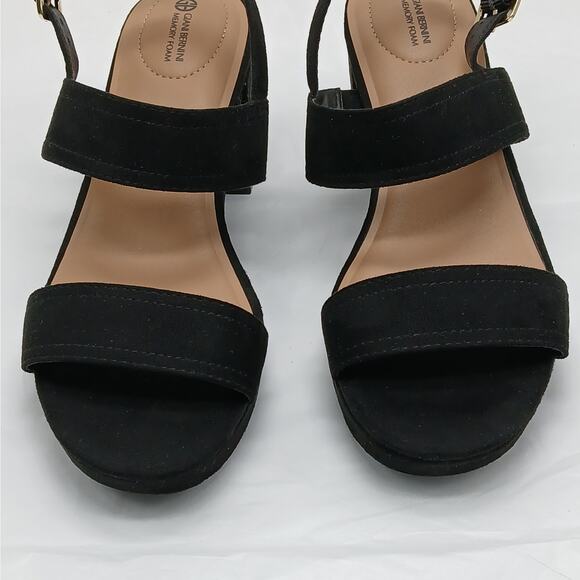 Giani Bernini Womens Sandals Shoes Size 7M Black Chunky Heel Platform Summer - Picture 8 of 12